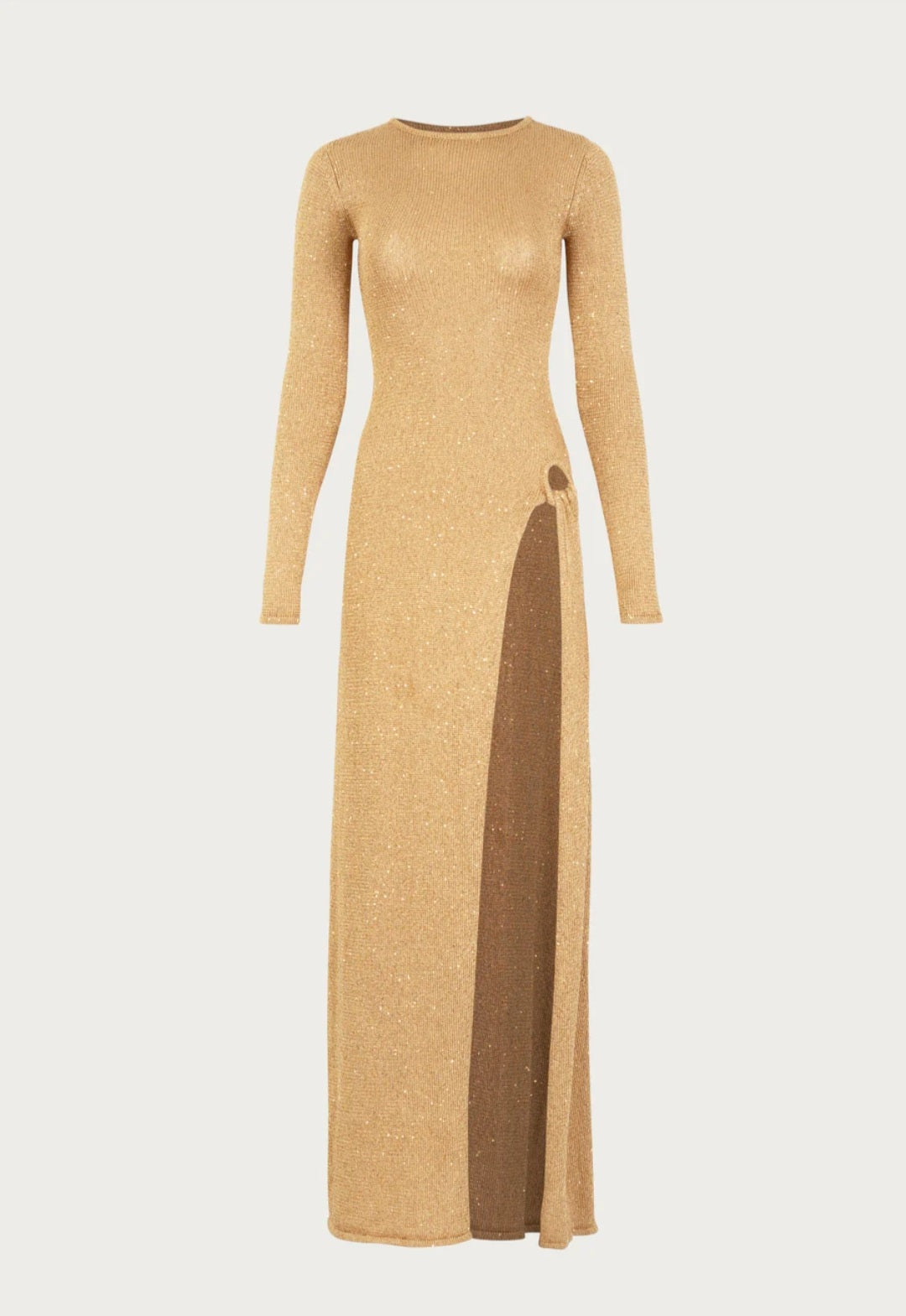 Gold Aura Twist Dress