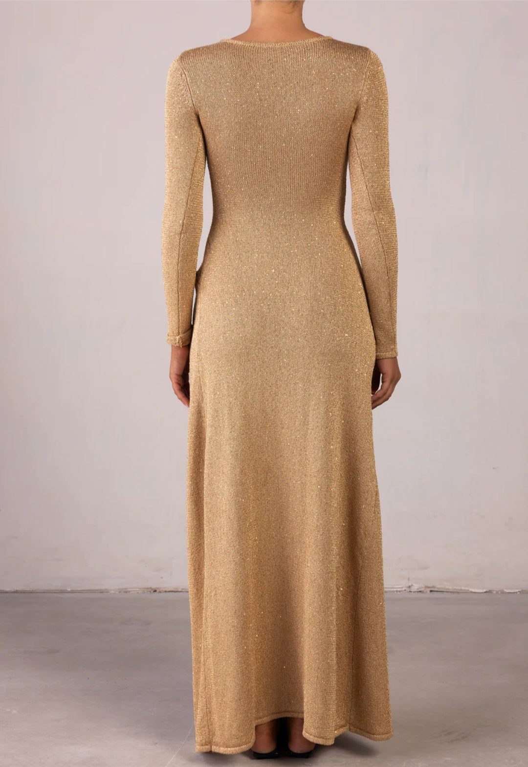 Gold Aura Twist Dress